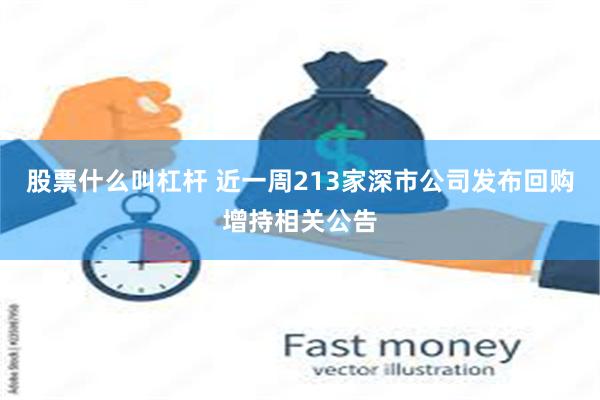 股票什么叫杠杆 近一周213家深市公司发布回购增持相关公告