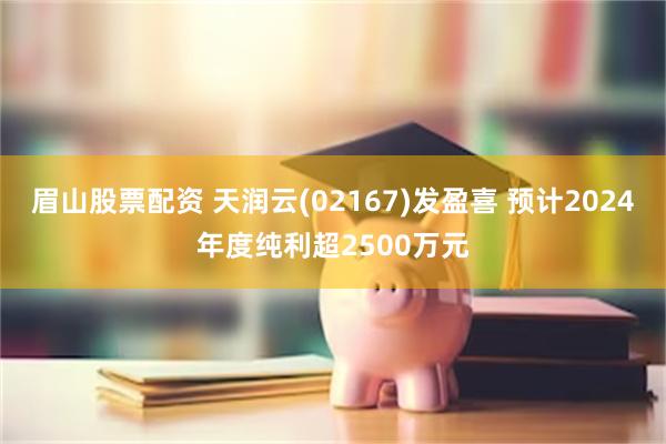眉山股票配资 天润云(02167)发盈喜 预计2024年度纯利超2500万元
